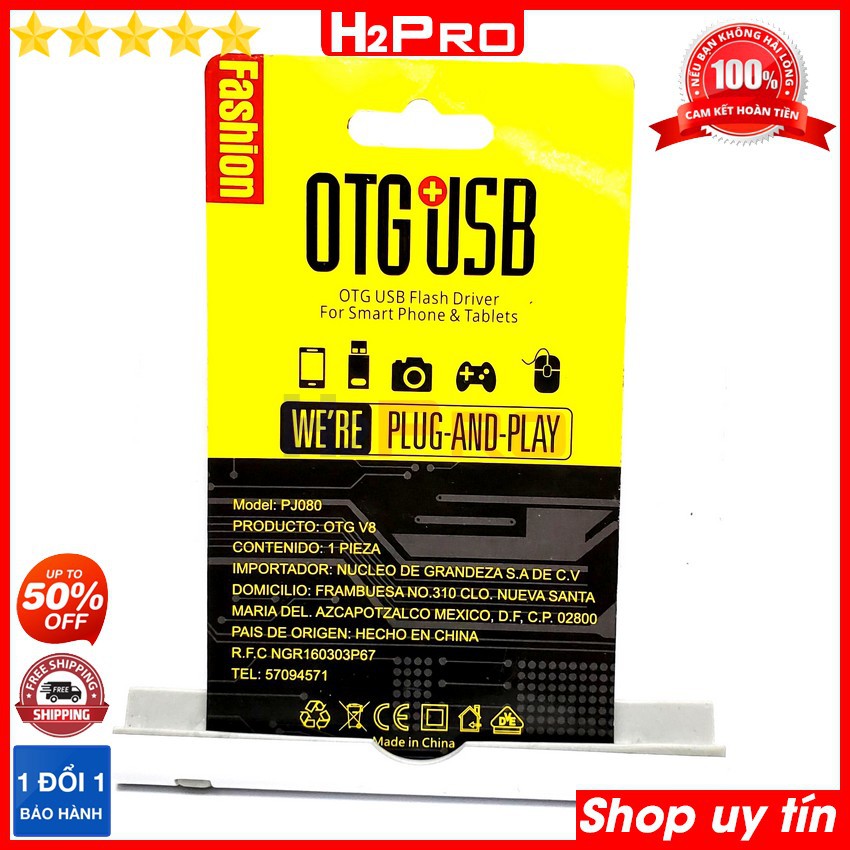 Đầu chuyển đổi usb 3.0 sang Type C-Micro USB OTG H2Pro chính hãng, đầu chuyển đổi usb 3.0 sang Type C-Micro USB cao cấp