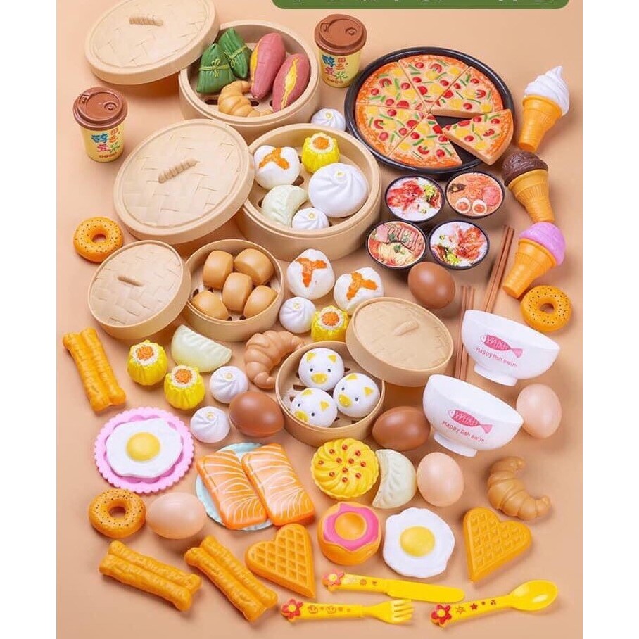 Bộ đồ chơi nấu ăn nhà bếp 84 chi tiết cho bé - Bộ đồ chơi bánh bao