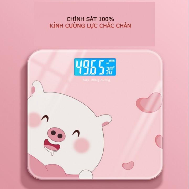 Cân điện tử sức khỏe CÂN ĐIỆN TỬ IP MẶT GƯƠNG CHỊU LỰC ĐẾN 180KG ĐO CÂN NẶNG VÀ NHIỆT ĐỘ PHÒNG CHÍNH XÁC 100%
