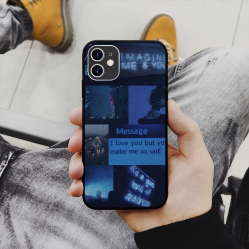 Ốp Lưng iPhone hình midnight blue collage art cubism sang chảnh  cho các dòng SAMSUNG PAP20210515