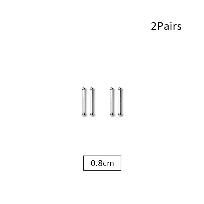 Set 2 Đôi Khuyên Tai Đơn Giản Thời Trang Dành Cho Nữ