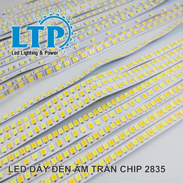 Dây Led Đèn Âm Trần Siêu Mỏng Chip 2835 loại tròn - Ánh Sáng Vàng / Trắng  Bảo Hành 06 Tháng Tại LTP
