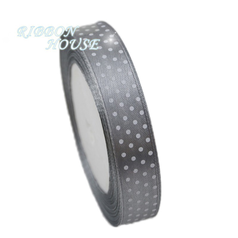 Cuộn Dây Ruy Băng Họa Tiết Chấm Bi 25 Yards/Cu 15mm Dùng Để Trang Trí Gói Quà