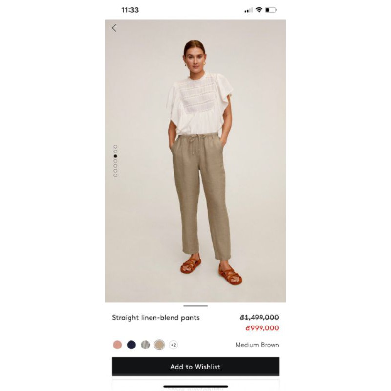 Quần nữ baggy linen