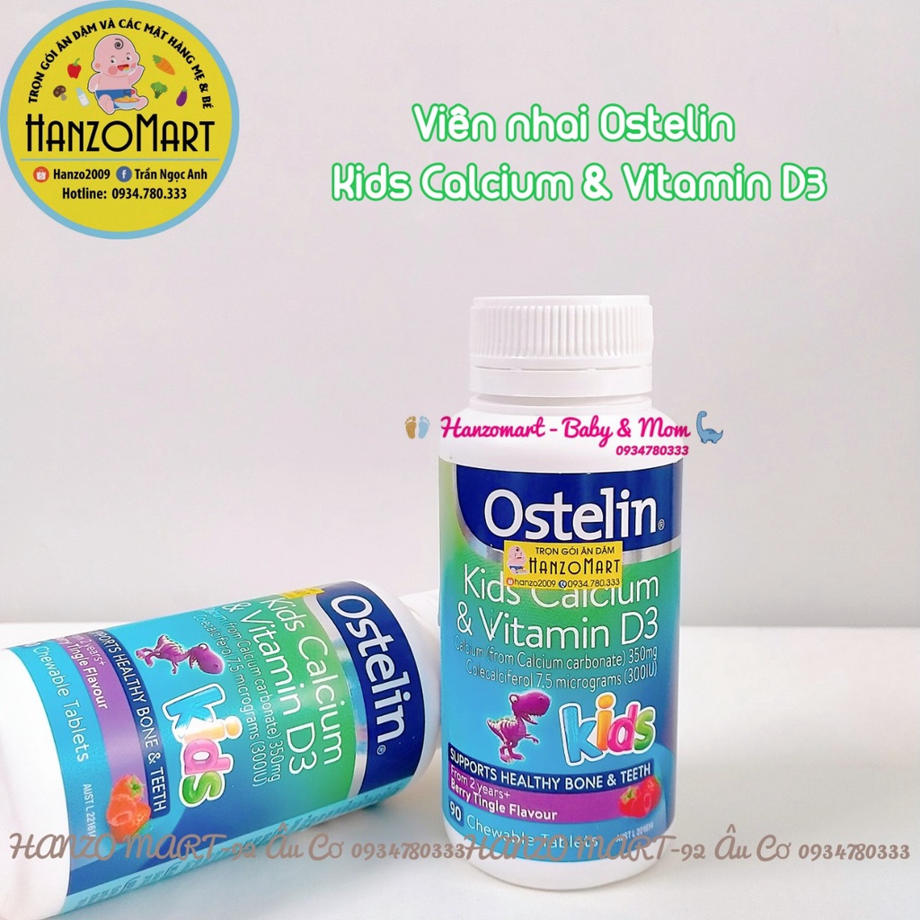 Canxi Nước Kids Milk Calcium &amp; Vitamin D3 Liquid 90ml Ostelin của Úc