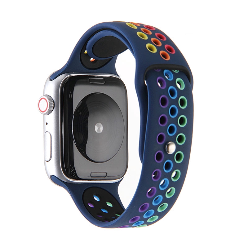 Dây Đeo Thoáng Khí Màu Cầu Vồng Cho Apple Watch Series 5 / 4 / 3 / 2 / 1 (42Mm / 38mm / 40mm / 44mm)