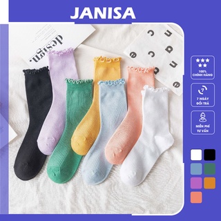 Tất vớ nữ cổ bèo Hàn Quốc cute dày đẹp dễ thương  JANISA TV02