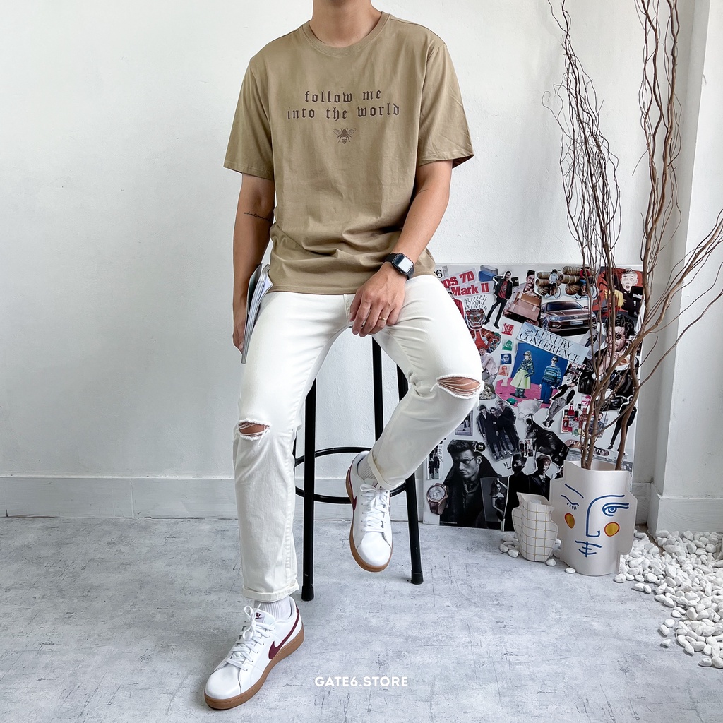 Áo thun Nam cổ tròn GATE6, phông ngắn tay Unisex premium 100% cotton co giãn regular fit Follow - #G0041