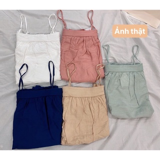 Bộ ngủ 2s trơn màu chất lụa tằm (ẢNH THẬT)