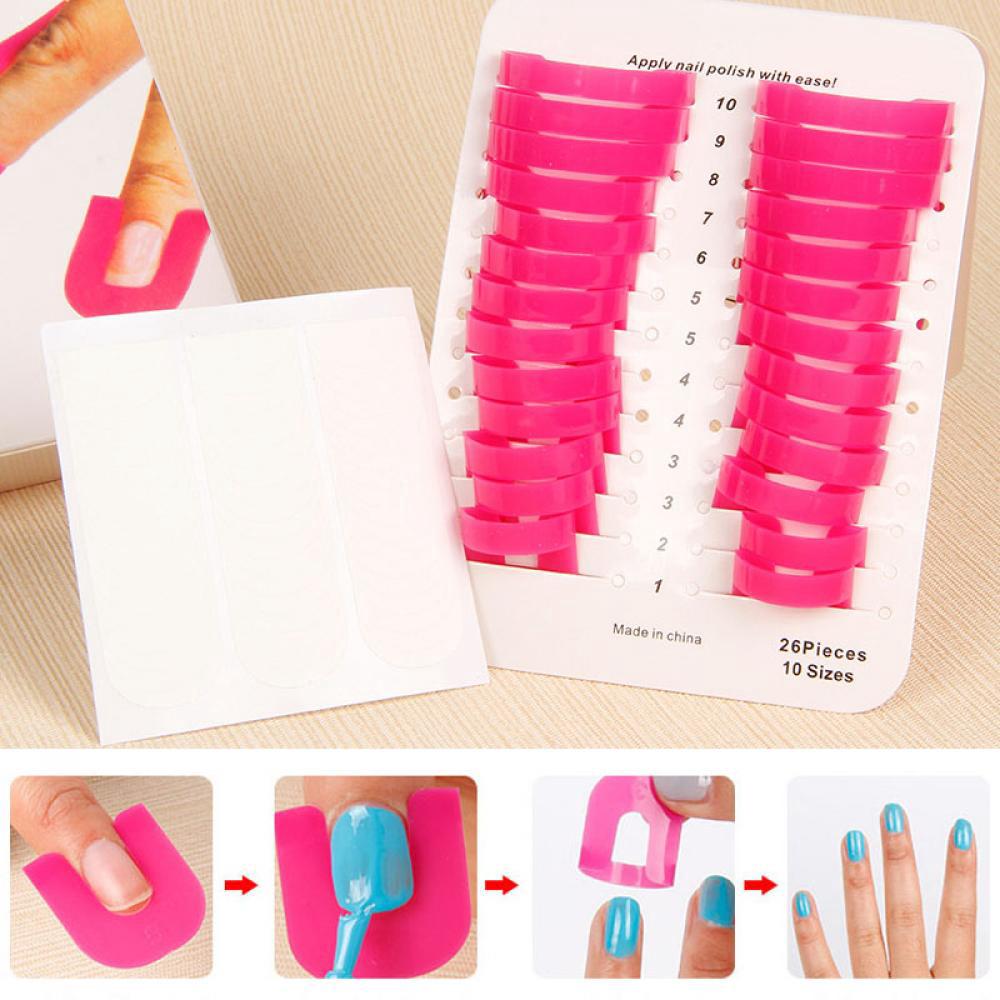 MXKJING   Set 26 dụng cụ đeo ngón tay chống lem sơn móng