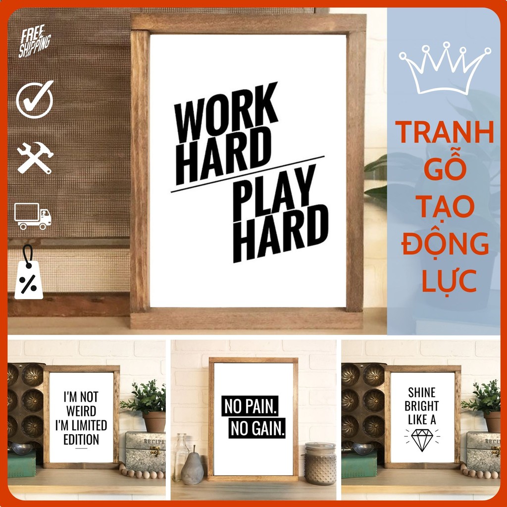 Tranh gỗ tạo động lực, tranh ý nghĩa treo tường, trang trí bàn làm việc, góc học tập,decor văn phòng