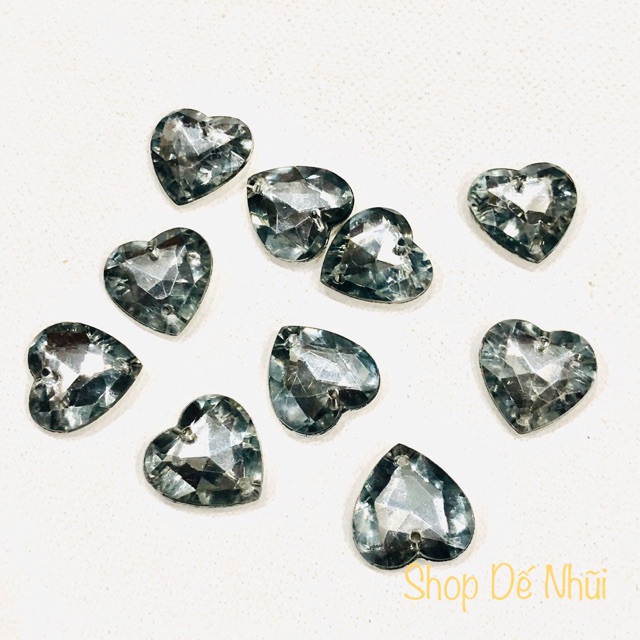 10 Tim Nhựa Giả Tinh Thể Đá 16x16mm