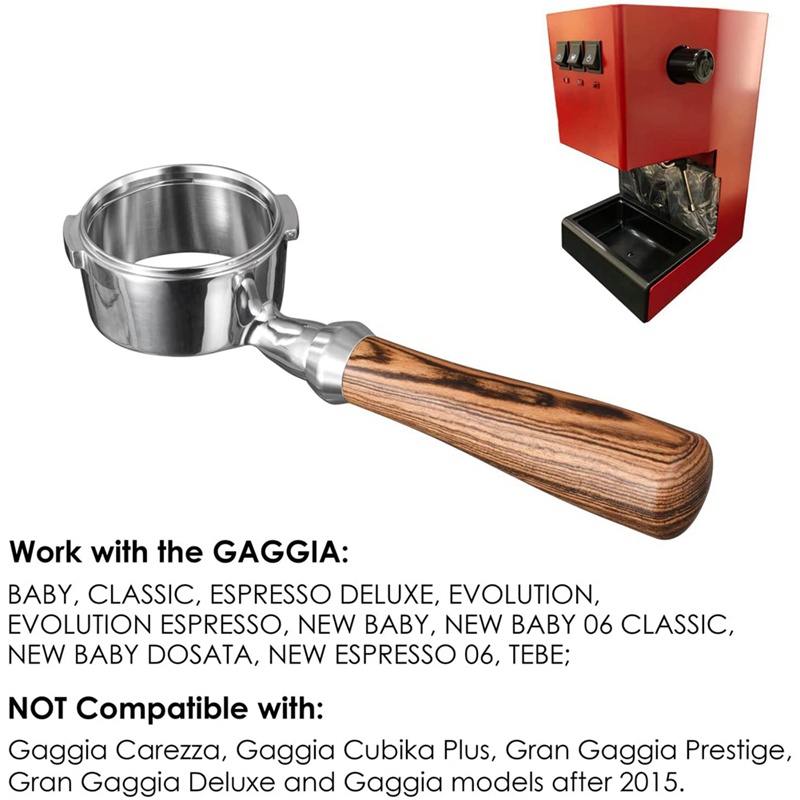 Bộ Lọc Không Đáy Kèm 2 Rổ Lọc Chuyên Dụng Cho Gaggia 58mm