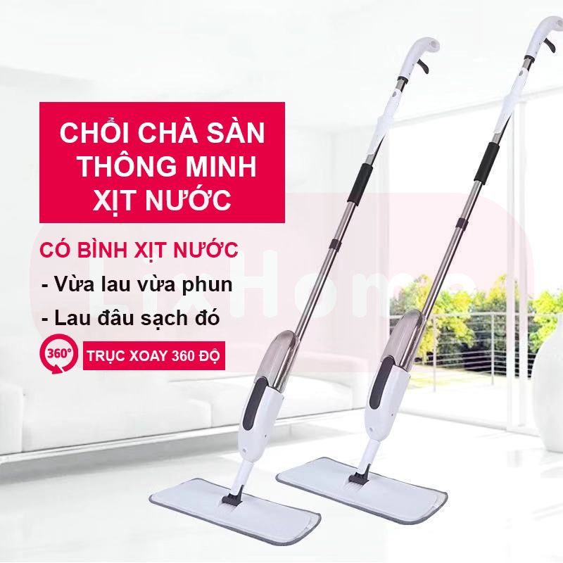 cây lau nhà có bình nước phun sương