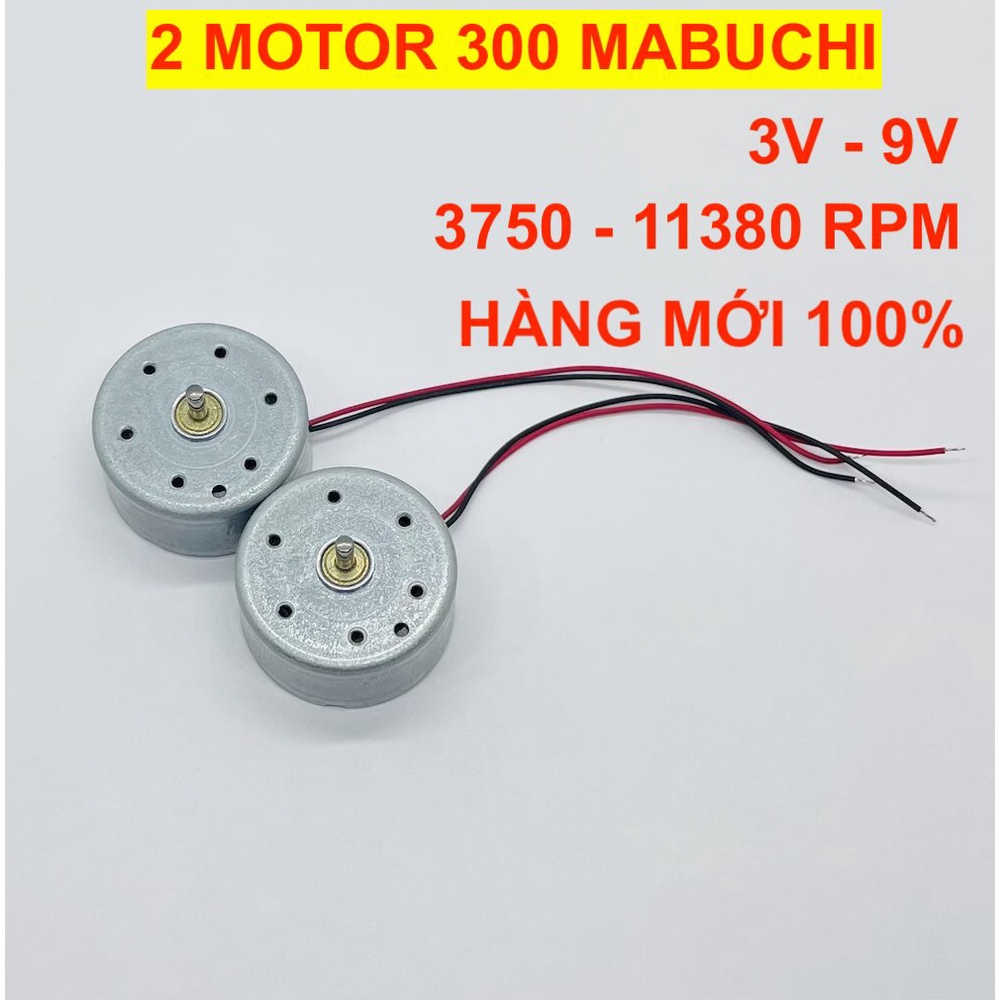 Nhập khẩu motor 300 mã RF-300-12350 3V - 9V của Mabuchi tốc độ 3750 - 11380 RPM - LK0224