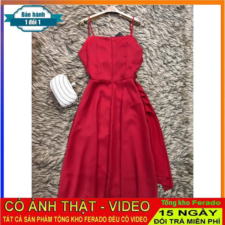 [ xả kho ] MiD Đầm đỏ thiết kế cao cấp V1058 Mie Design ảnh thật