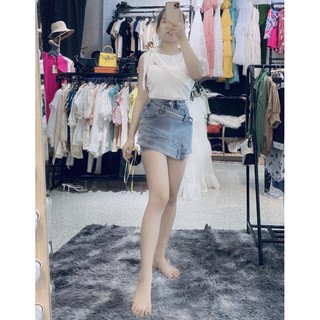 Quần giả váy vạt lệch siêu chất