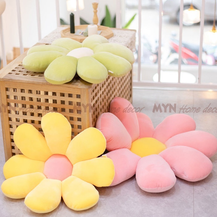 Gối tựa lưng văn phòng, trang trí sofa hình bông hoa nhiều cỡ MYN Home