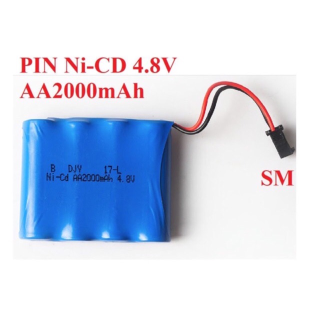 Pin xe điều khiển ni-cd 4.8 2000mah