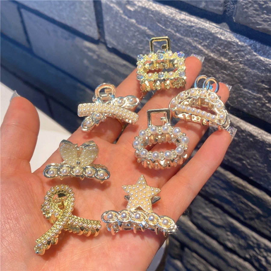 Set 9 Kẹp Tóc Mạ Vàng Đính Ngọc Trai Hàn Quốc - SẢN PHẨM TREND