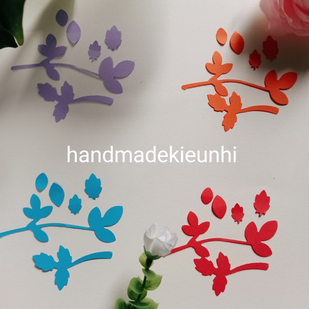 20 lá nhỏ xinh xắn, trộn 6 size, bằng giấy màu - thủ công mầm non cho bé, làm handmade, bao lì xì, bưu thiếp