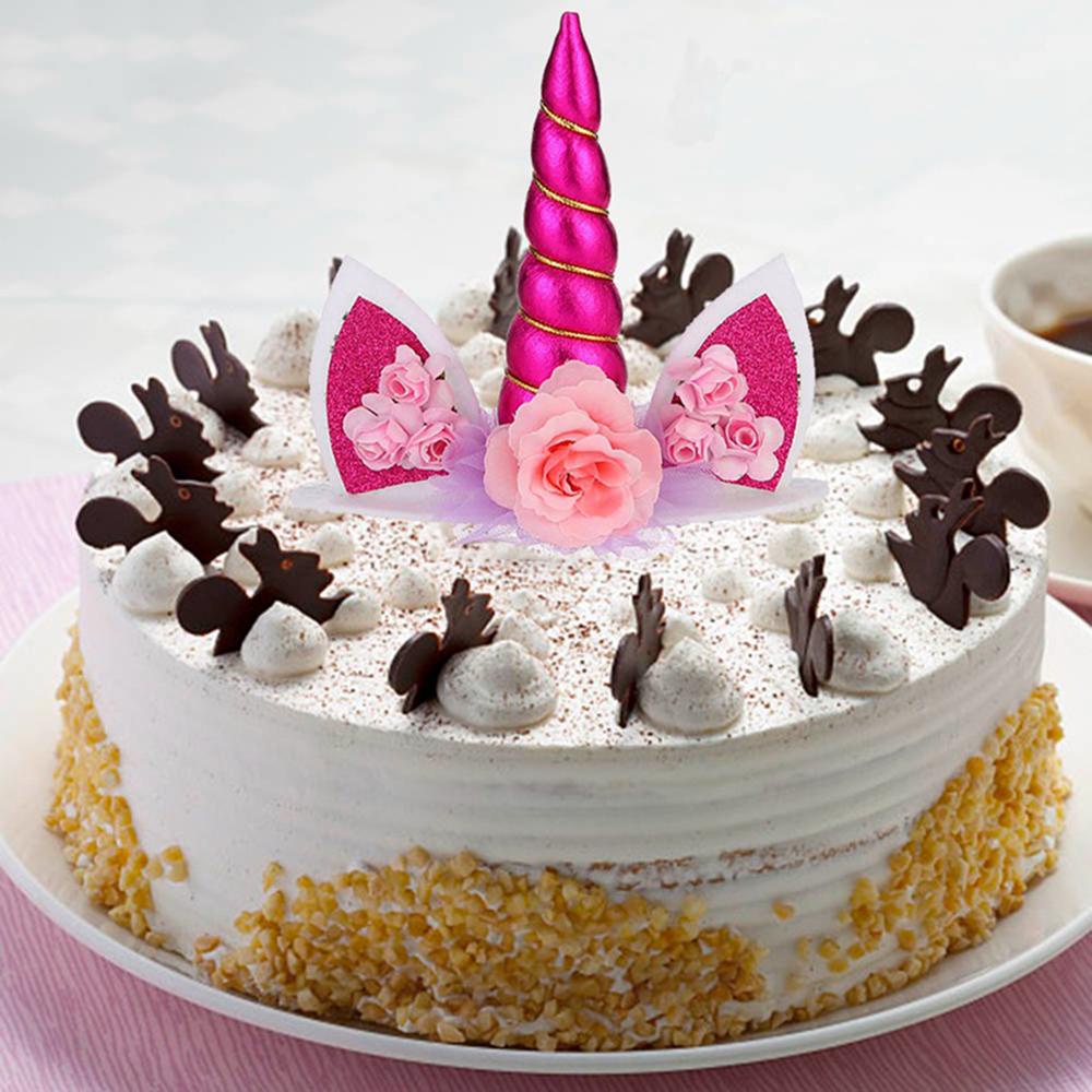 YIYU Phụ Kiện Trang Trí Bánh Kem Hình Kỳ Lân Dễ Thương Cho Bé