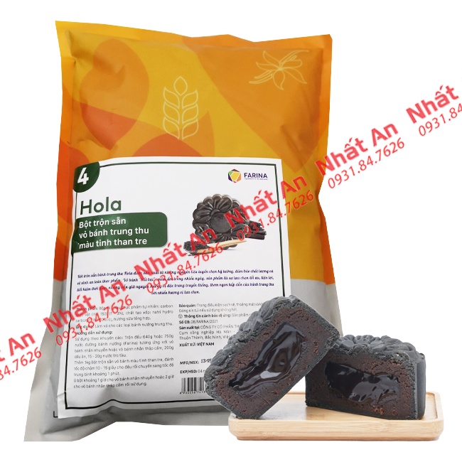 Bột trộn sẵn vỏ bánh trung thu Tinh than tre Hola Farina 1kg
