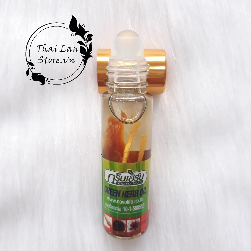 Dầu Nhân Sâm Thảo Dược Ginseng Green Herb Oil 8ml Thái Lan - Dầu lăn sâm Thái