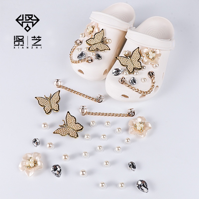 Nhãn Dán Dép sticker dépsticker dép crocsPhụ Kiện Nút Khóa Giày Dép Trang Trí Thủ Công