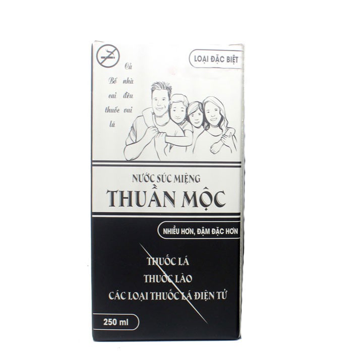 Nước súc miệng hỗ trợ Cai thuốc lá thuần mộc 250ml