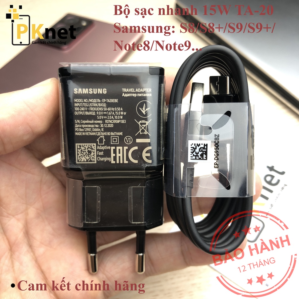 Sạc nhanh SS 15W Note 9/Note8/ S9/ S9+/S8/S8+ Theo máy.... [Chính Hãng]
