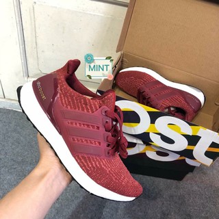 ( Video cận cảnh ) Giày Sneaker Ultra Boost 3.0 Đỏ Đô