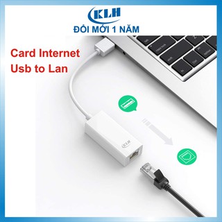 Card mạng usb to lan cho máy tính, laptop Ethernet Adapter KLH