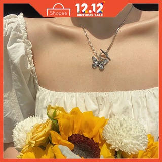 Zuowei HARUTO Bộ vòng tay dây chuyền mặt bướm cổ điển cá tính cho nữ