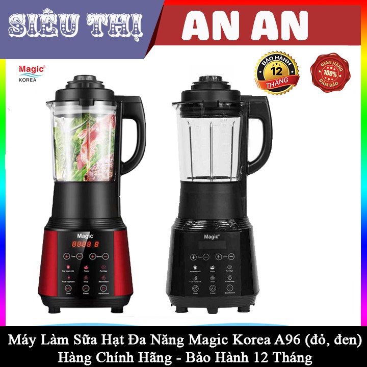 Máy làm sữa hạt máy nấu sữa đa năng Magic Korea A96 sữa đậu nành xay sinh tô nấu cháo 500W nhỏ gọn mạnh mẽ đen AN_ANMART