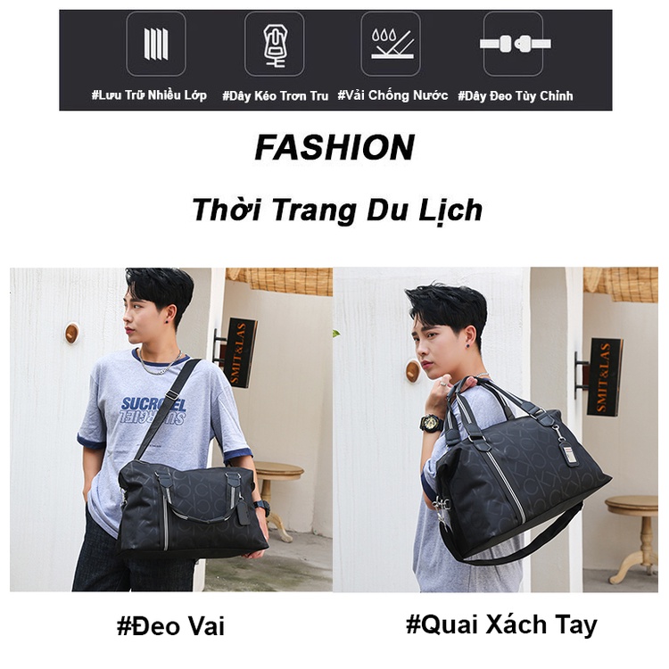 Túi du lịch nam nữ ZAJA đa năng gấp gọn thời trang xách tay ulzzang đựng đồ cá nhân chống nước