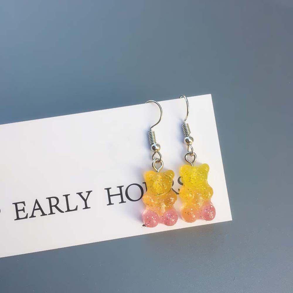 EXPEN Bông Tai Hình Gấu Gummy Màu Sắc Ngọt Ngào Xinh Xắn Cho Nữ