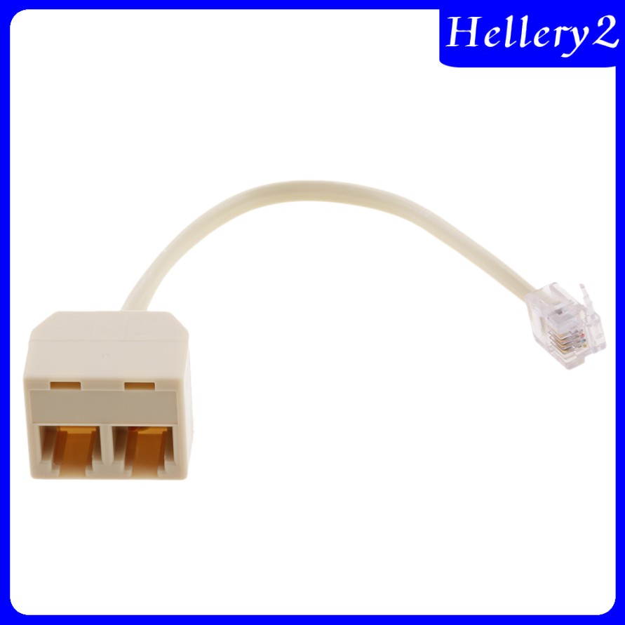 Bộ Chia Rj11 1 Male Sang 2 Female 6p4c Beige