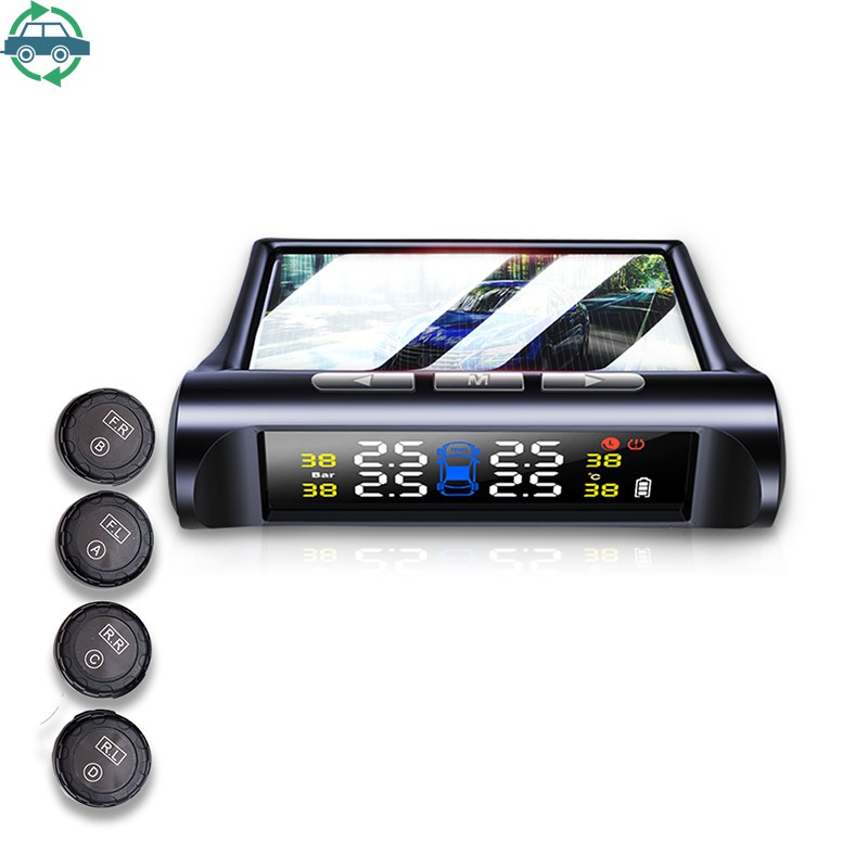 Hệ Thống Giám Sát Áp Suất Lốp Xe Hơi Tpms Không Dây Sử Dụng Năng Lượng Mặt Trời 4 Cảm Biến Ngoài