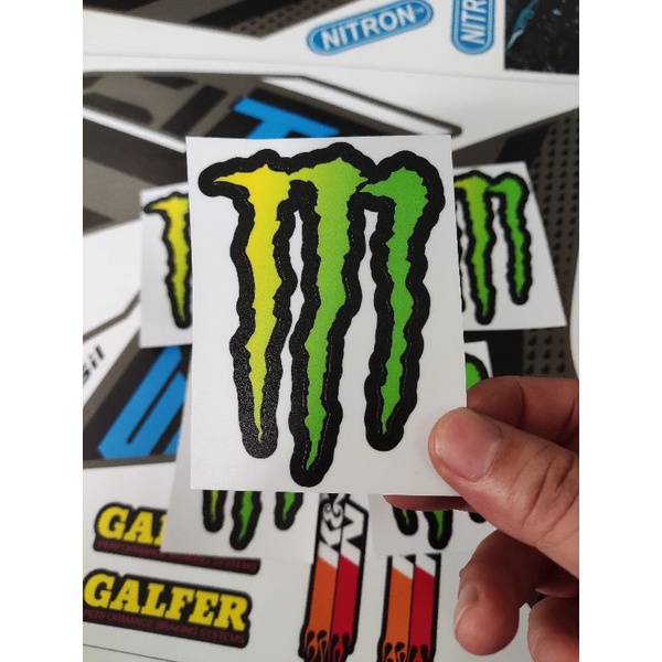 Decal Logo Monster Dán Đầu Đèn - Dè Trước - Dè Sau Xe Máy