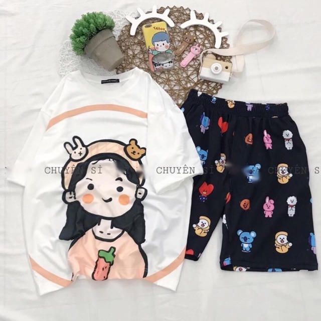 Sét áo em bé + quần voi đen