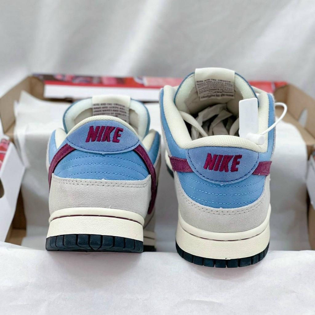 Giày Jordan SB Dunk xám nỉ kem hồng mới, giày JD SB tím xám xanh thấp cổ cao cấp