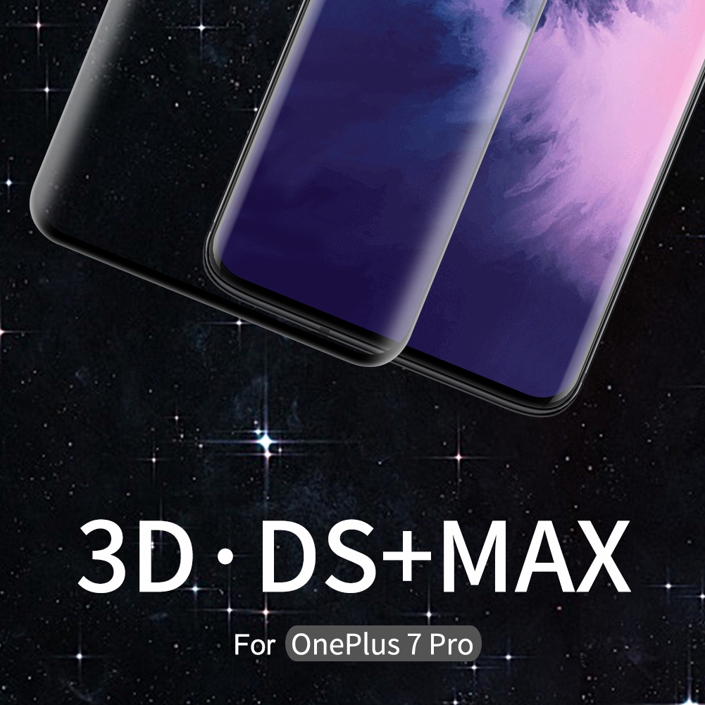 Kính Cường Lực NILLKIN 3D DS + MAX Bảo Vệ Màn Hình Cho Điện Thoại OnePlus 7 Pro