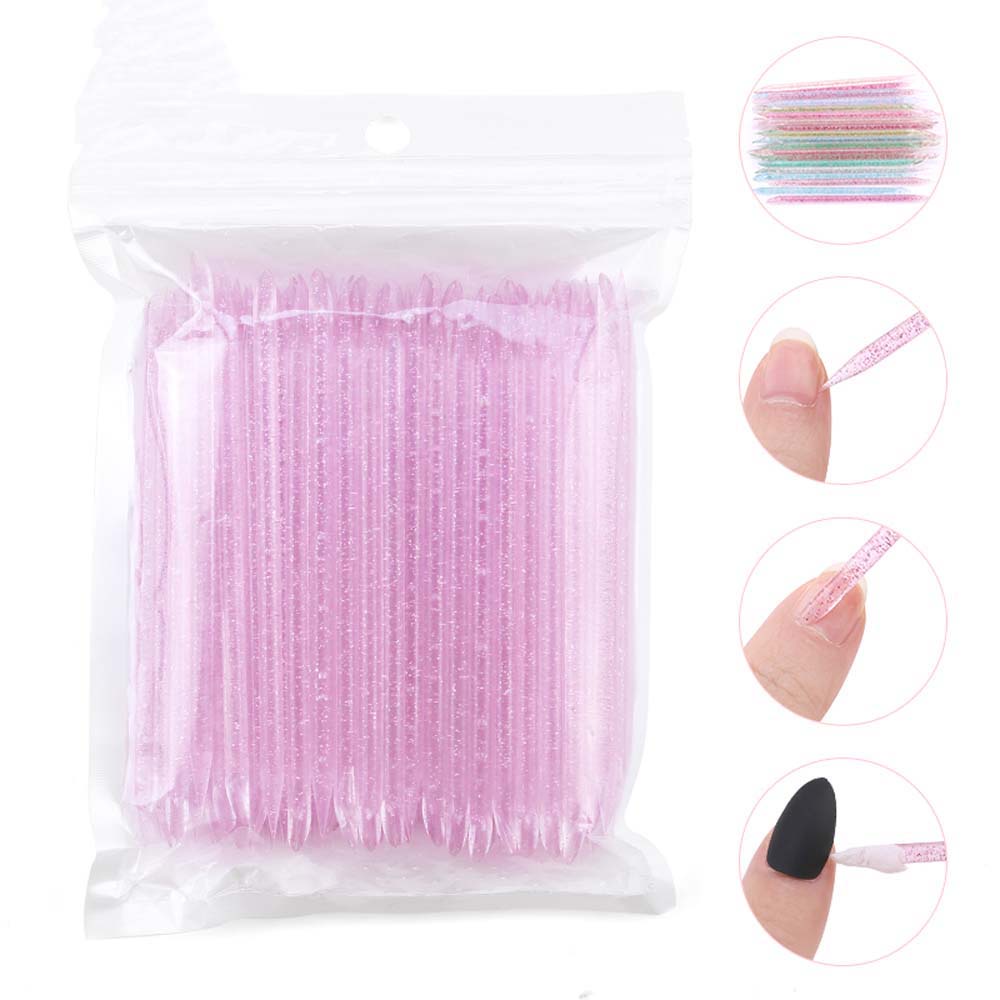 [Hàng mới về] Set 100 thanh pha lê chăm sóc móng tay hai đầu có thể tái sử dụng tiện lợi
