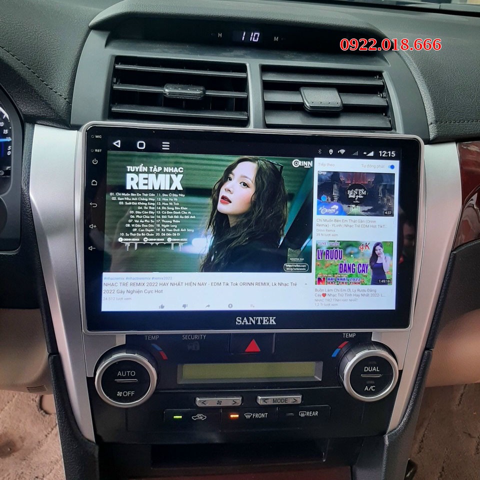 Màn Hình Android Chip 8 Nhân Ram 2Gb,Rom 32GB Hãng Santek chính hãng Giá Tốt Nhất