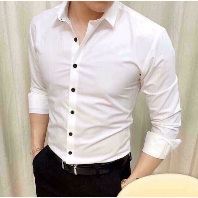 Áo sơ mi nam trơn, đủ size M- L - XL- 2XL -3 XL - 4 XL. Khuy trắng , khuy đen. Xả toàn bộ ôm lô giá sốc, hoac tách mẫu.