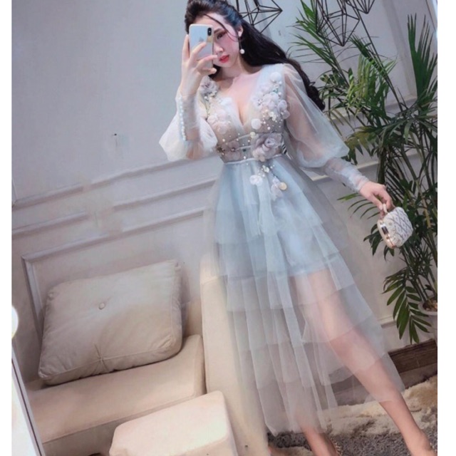 ĐẦM CÔNG CHÚA TAY PHỒNG về lại sll đủ màu