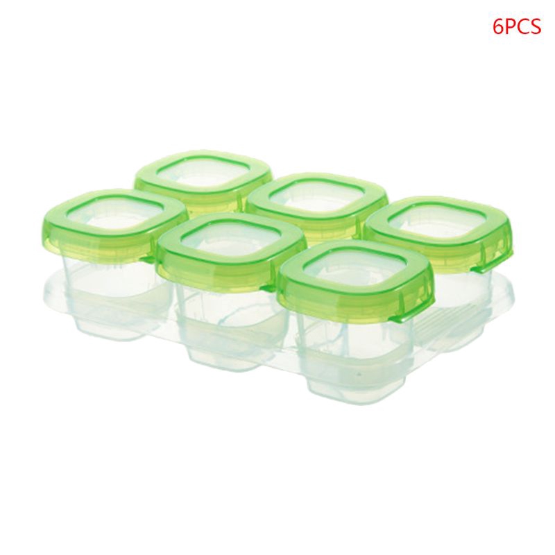 Set 6 Hộp Nhựa Đựng Thức Ăn Cho Bé