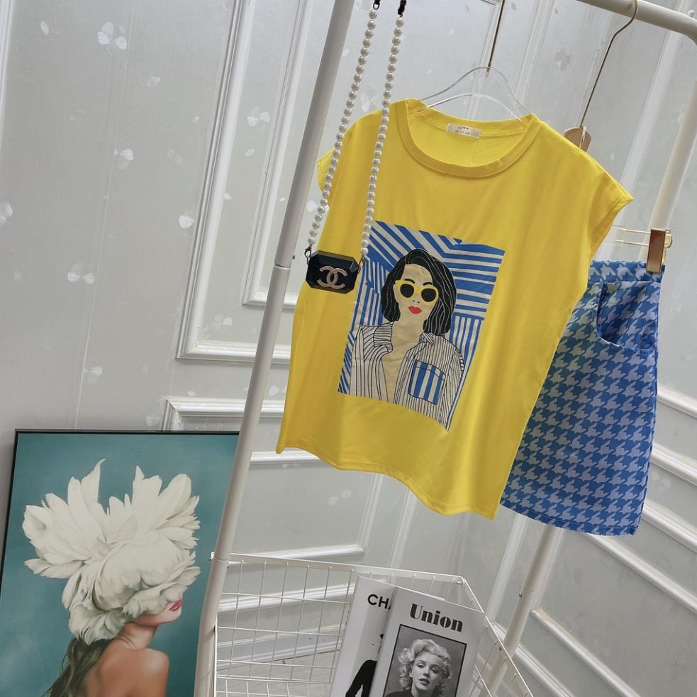 [ 𝐅𝐑𝐄𝐄 𝐒𝐇𝐈𝐏 ]  SÉT ÁO TANKTOP CÔ GÁI VÀNG MIX CHÂN VÁY