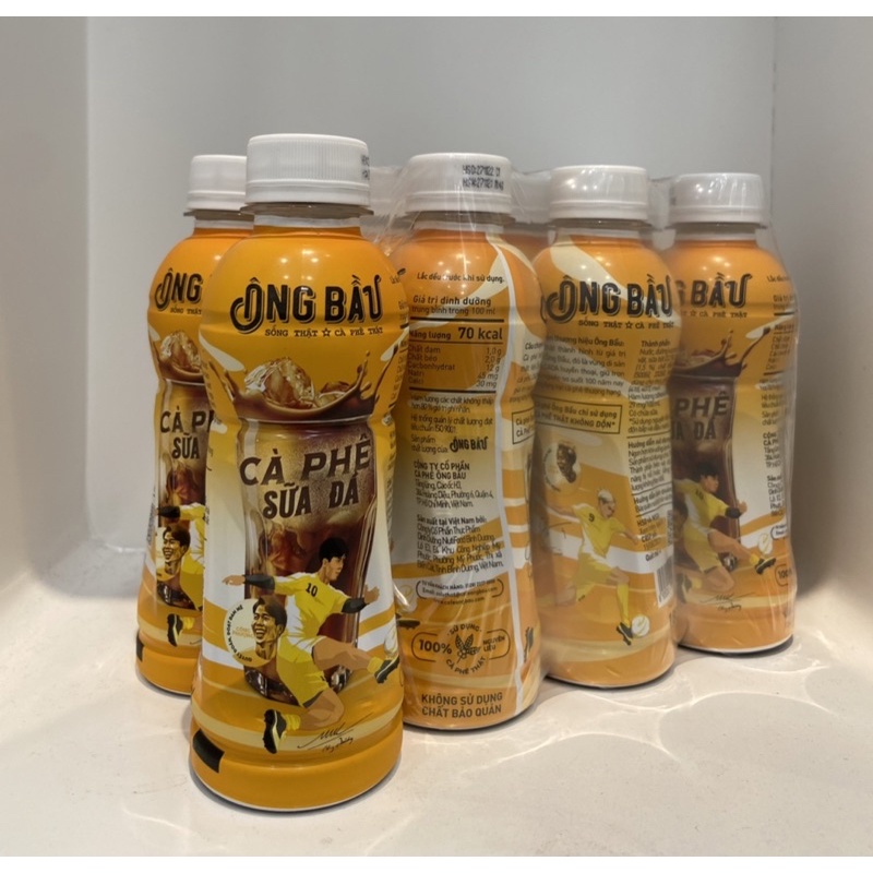 1 Lốc Cà Phê Sữa Đá Ông Bầu /6 Chai *180ml